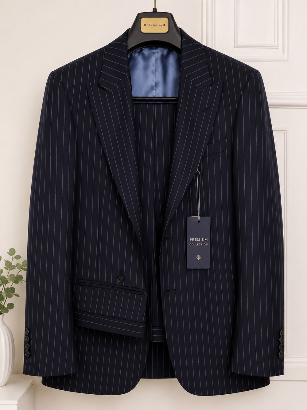 Jax Navy Pinstripe Suit Jacket/ pants